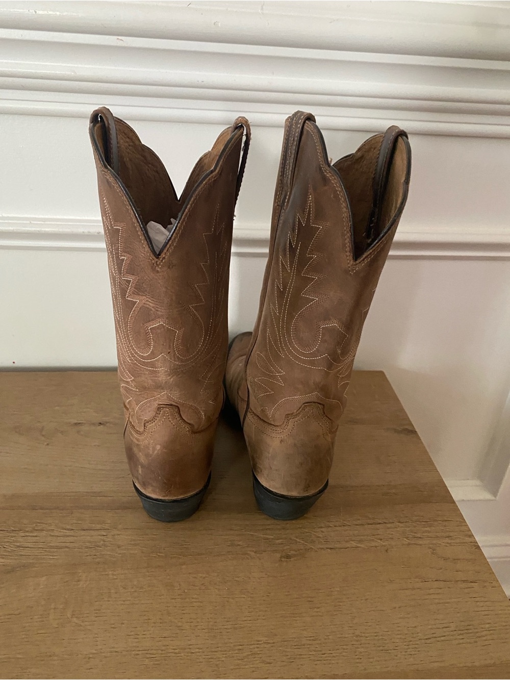 Ariat Brown Leather Western Pull-On Boots - Picture 4 of 9